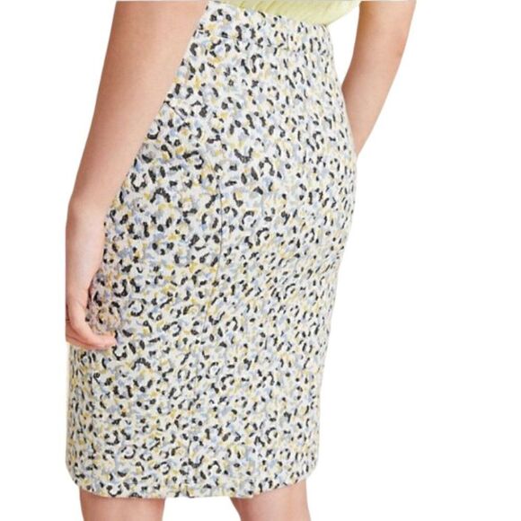 Anthropologie Maeve Jacquard Leopard Print Skirt Size Small - Picture 2 of 12
